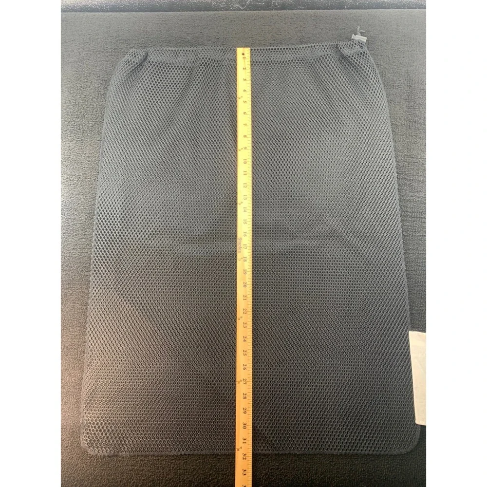 2 Pack Mesh Laundry Bags‎ with Drawstring Black gym gear 24x32 inches